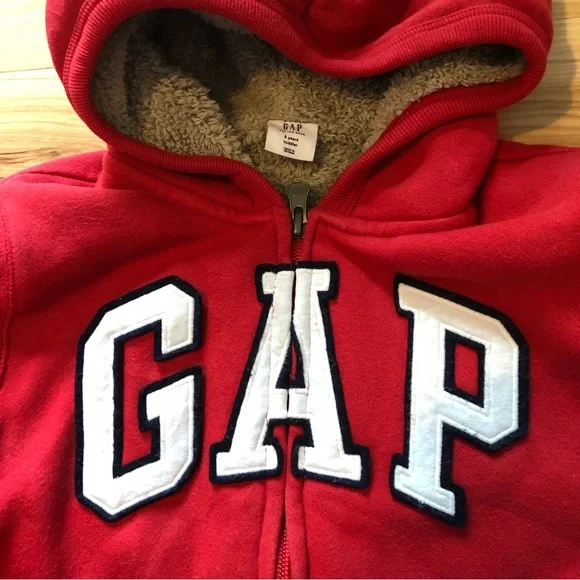 BabyGap Sherpa lined zip up hoodie— size 2T, 5T - Picture 3 of 3